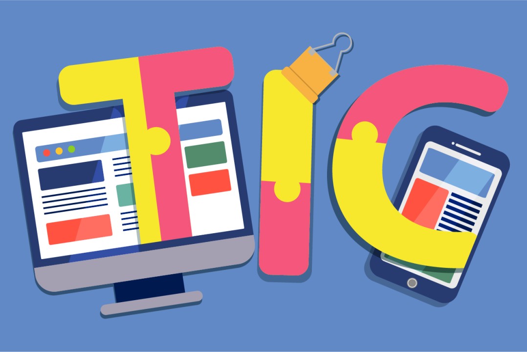 Imagen que tiene las siglas TIC - Tecnologías de la Información y la Comunicación